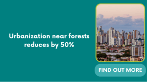 Urbanization near forests reduces by 50%